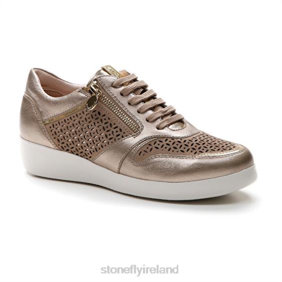B6RB100 PASEO IV 27 LAMINATED LTH/VELOUR Champagne Stonefly Women Shoes