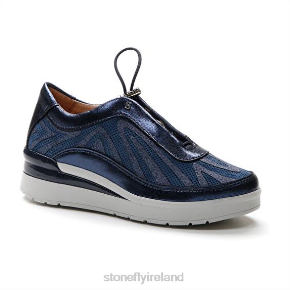B6RB102 CREAM 38 VELOUR/S.LAMINATED Flag Blue Stonefly Women Shoes