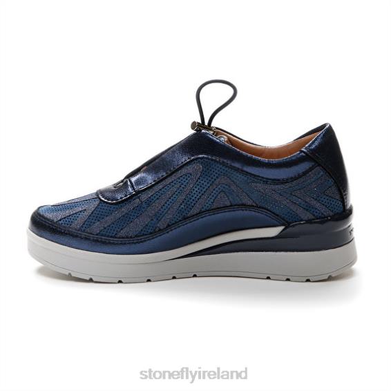 B6RB102 CREAM 38 VELOUR/S.LAMINATED Flag Blue Stonefly Women Shoes