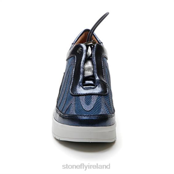 B6RB102 CREAM 38 VELOUR/S.LAMINATED Flag Blue Stonefly Women Shoes