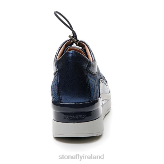 B6RB102 CREAM 38 VELOUR/S.LAMINATED Flag Blue Stonefly Women Shoes