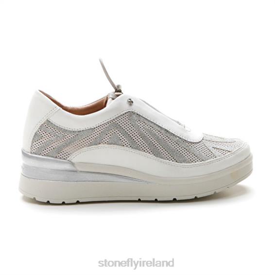 B6RB103 CREAM 38 VELOUR/S.NAPPA White/Sliver Stonefly Women Shoes