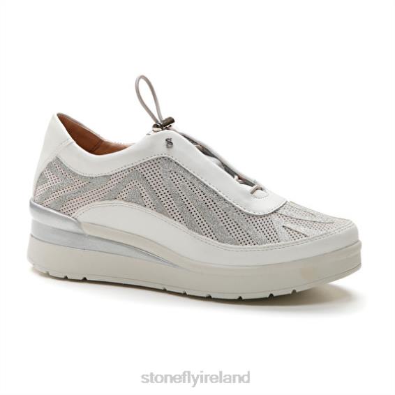 B6RB103 CREAM 38 VELOUR/S.NAPPA White/Sliver Stonefly Women Shoes