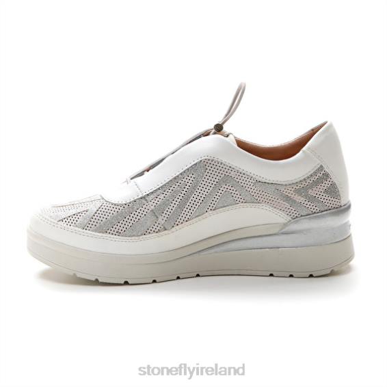 B6RB103 CREAM 38 VELOUR/S.NAPPA White/Sliver Stonefly Women Shoes