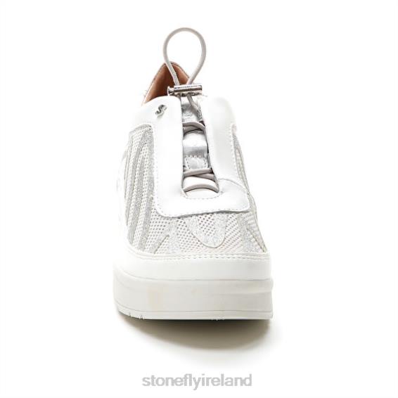 B6RB103 CREAM 38 VELOUR/S.NAPPA White/Sliver Stonefly Women Shoes