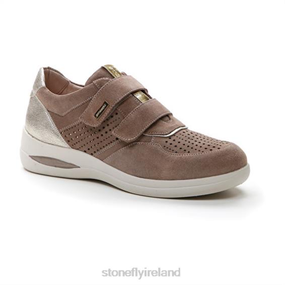 B6RB107 AURORA 16 VELOUR Grey Pink/Sliver Stonefly Women Shoes