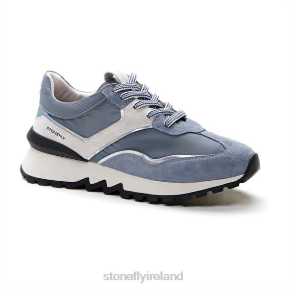 B6RB38 SIMPLY LADY 4 VELOUR/TEXTILE Blue Stonefly Women Shoes