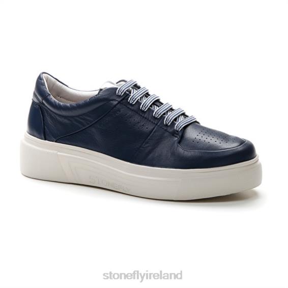 B6RB42 ALLEGRA 10 NAPPA LTH Dark Blue Stonefly Women Shoes