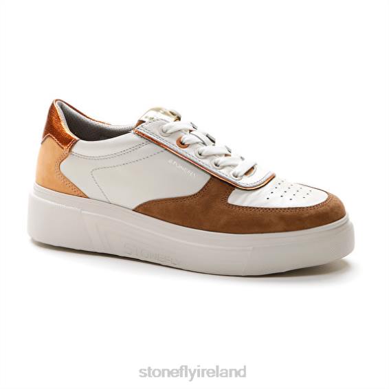 B6RB44 ALLEGRA 11 VELOUR/NAPPA LTH Brown/White Stonefly Women Shoes