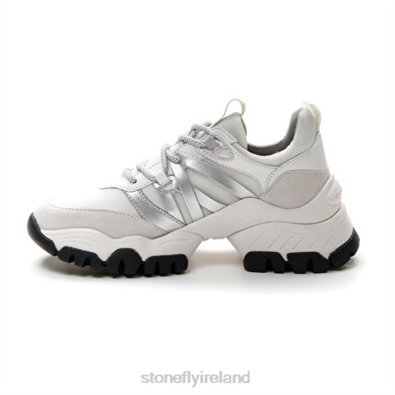 B6RB60 TWIGGY 1 TEXTILE/NAPPA LTH/VELOUR White/Sliver Stonefly Women Shoes