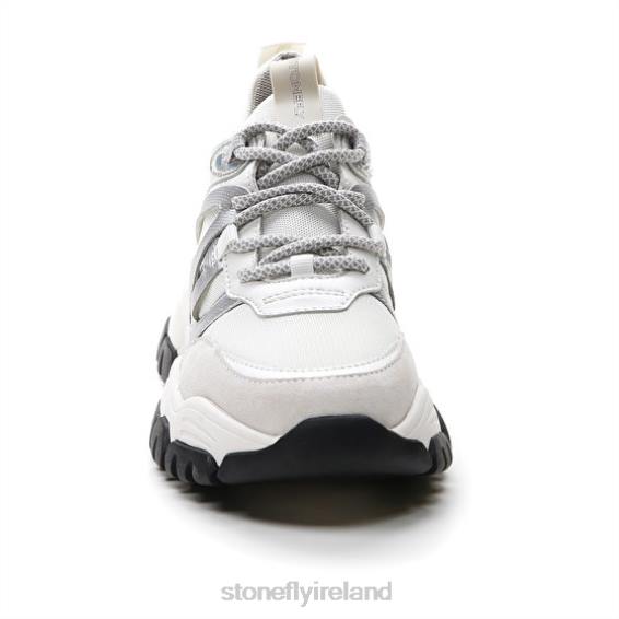 B6RB60 TWIGGY 1 TEXTILE/NAPPA LTH/VELOUR White/Sliver Stonefly Women Shoes