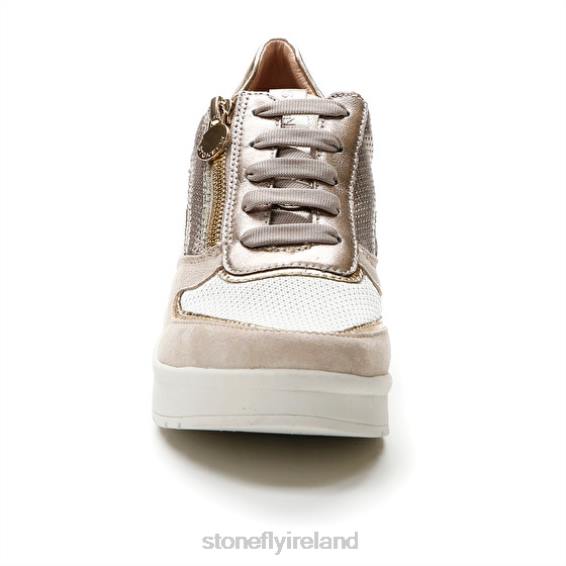 B6RB85 CREAM 40 VELOUR/TEXTILE/LAMINATED LTH Goat Brown Stonefly Women Shoes