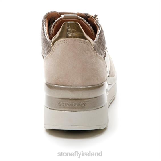 B6RB85 CREAM 40 VELOUR/TEXTILE/LAMINATED LTH Goat Brown Stonefly Women Shoes