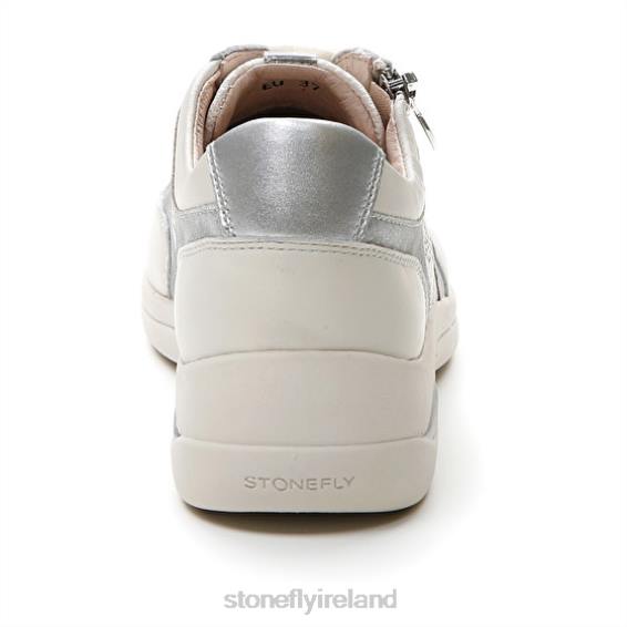 B6RB96 AURORA 20 NAPPA LTH White/Sliver Stonefly Women Shoes