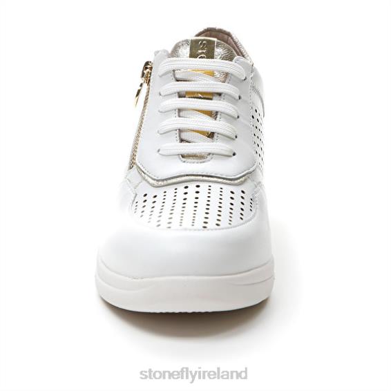 B6RB98 AURORA 15 NAPPA LTH White/Sliver Stonefly Women Shoes